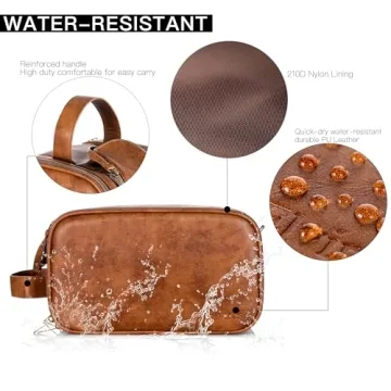 Elviros Men's Water-resistant Travel Toiletry Bag