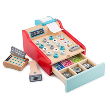 New Classic Toys Wooden Cash Register Pretend Play Toy