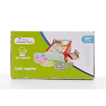 New Classic Toys Wooden Cash Register for Kids