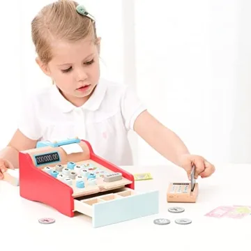 New Classic Toys Wooden Cash Register for Kids
