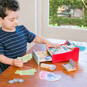 New Classic Toys Wooden Cash Register for Kids