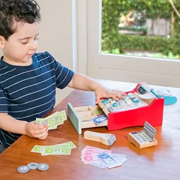 New Classic Toys Wooden Cash Register for Kids