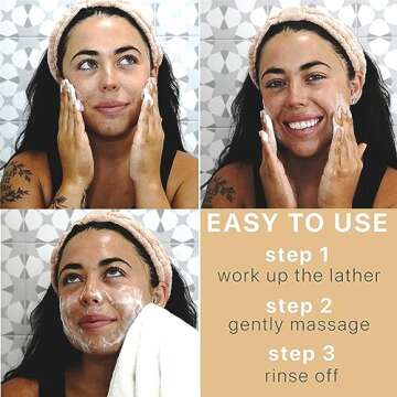 Peppermint Tea Tree Charcoal Facial Bar Soap - USA Made with Natural & Organic Ingredients, Face Wash Black Soap Bar for Acne, Eczema & Psoriasis, Detoxifying Charcoal for Oily & Sensitive Skin