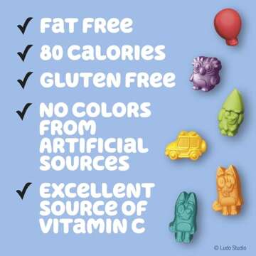 Betty Crocker Bluey Fruit Flavored Snacks, Treat Pouches, Gluten Free, 10 ct