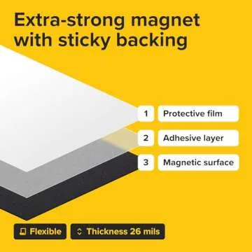 DIY Craft Magnetic Sheets - Adhesive 8x10" 5-Pack for Custom Projects