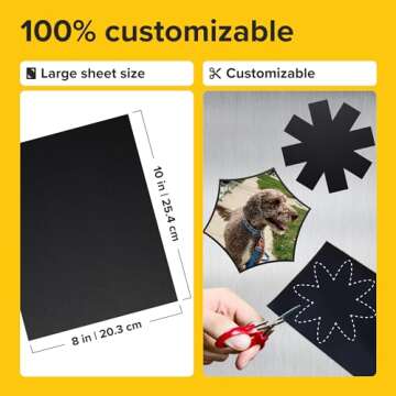 8x10" Adhesive Magnetic Craft Sheets - DIY Creativity Unleashed