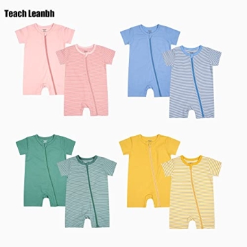Teach Leanbh Baby Cotton Zipper Romper 3-24 Months