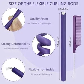 BIEAEIA Flexible Curling Rods for All Hair Types
