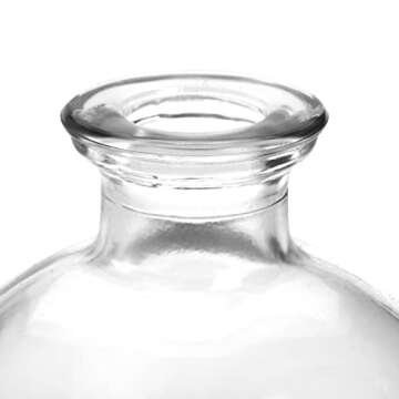 SOUJOY Set of 12 Small Glass Ball Bud Vase, Unique Mini Low Sitting Flower Vase, Clear Floral Centerpieces for Home Decor, Weddings, Floral Arrangements, Events, Parties