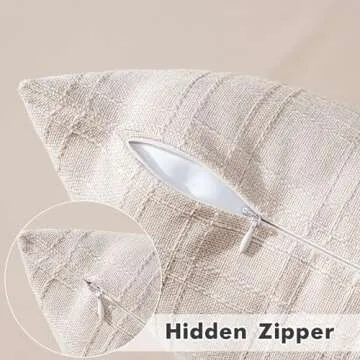 MIULEE Outdoor Waterproof Throw Pillow Covers Decorative Farmhouse Water Resistant Cushion Covers for Tent Patio Garden Couch Sofa Pack of 2, 20x20 Inch Beige