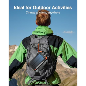 BLAVOR 20000mAh Solar Charger Power Bank with 4 Cables