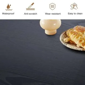 Elegant 70.8 Inch Oval Kitchen Dining Table for 4-6