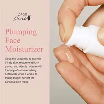 100% PURE Rose Hyaluronic Acid Facial Serum Deeply Hydrating Natural Care Soothe & Replenish Suppleness Bounce Dry, Dehydrated Skin - Vegan - 1oz