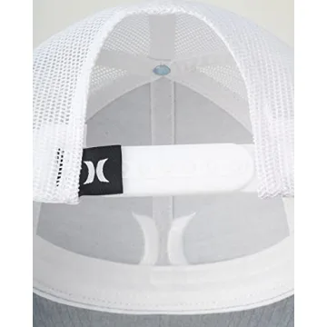 Hurley Del Mar Snap Back Trucker Hat for Men, Cool Grey Heather