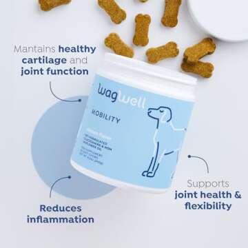 WagWell Mobility Chews – Vet Formulated Hip and Joint Supplement for Dogs - Natural Dog Joint Supp...