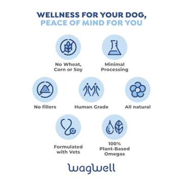 WagWell Mobility Chews – Vet Formulated Hip and Joint Supplement for Dogs - Natural Dog Joint Supplement with Glucosamine and MSM – Dog Joint Supplement for Large Breeds and Small Breeds, 60 Chews