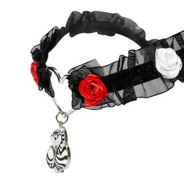 Alice in Wonderland Black Lace Choker – Whimsical Jewelry for All Ages