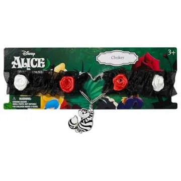 Alice in Wonderland Black Lace Choker – Whimsical Jewelry for All Ages