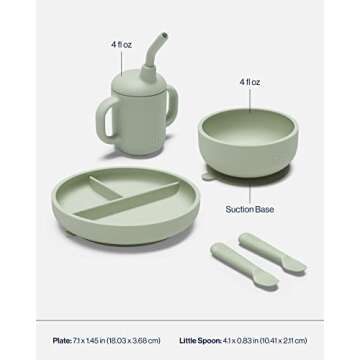Lalo First Bites Silicone Feeding Set - Safe & Stylish