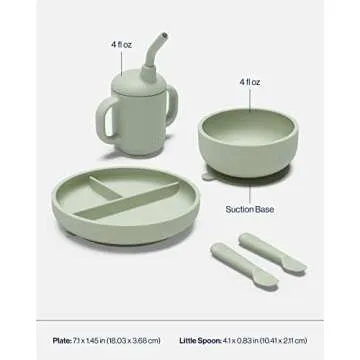 Lalo First Bites Silicone Feeding Set - Safe & Stylish