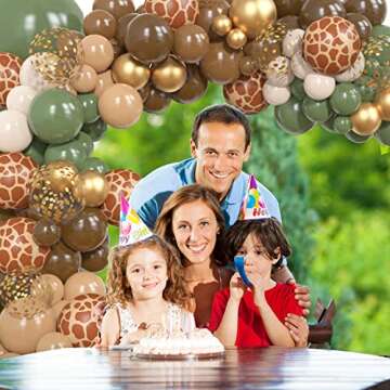 170Pcs Jungle Safari Balloon Garland Kit for Parties