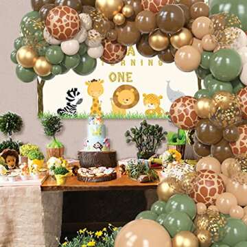170Pcs Jungle Safari Balloon Garland Kit for Parties