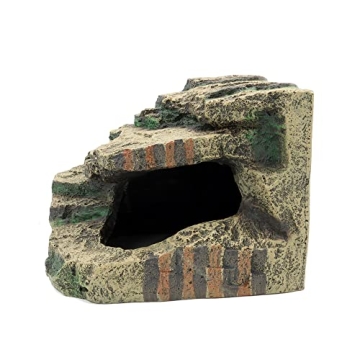 JIHAQUA Large Resin Reptile Tank Accessories Hideouts