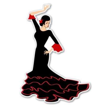 Flamenco Dancer Vinyl Sticker - Car Window Bumper Laptop - Select Size