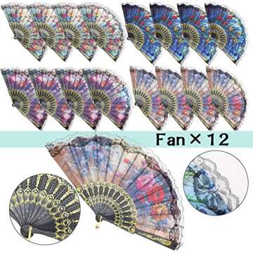 84 Pcs Tea Party Favors Supplies Set, Tea Time Party Hair Clips Pearl Necklaces Bracelet Fans Keycha...