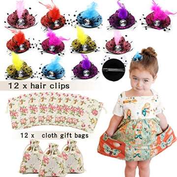 84 Pcs Tea Party Favors Supplies Set, Tea Time Party Hair Clips Pearl Necklaces Bracelet Fans Keychains Teapot Beads Gift Bags Accessories Kit for Kids Girls Birthday Goodie Bag Toys Gift