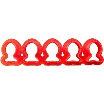 Fish Cookie Cutter Multi x5 – Plastic Red Fish Cutters For Cookies, Dough, Bread, Soft Fruits, Sof...