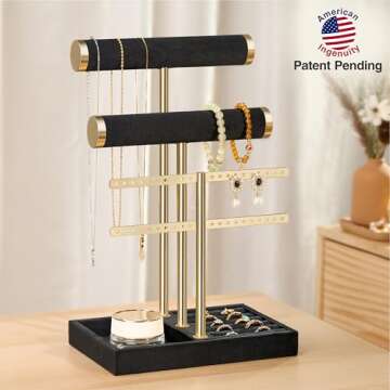 Bussdis 3 Tier Velvet Bracelet Holder Display - Detachable Jewelry Organizer for All Accessories