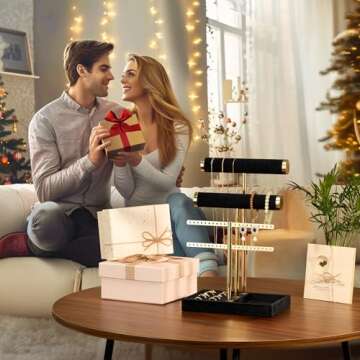 Bussdis 3 Tier Velvet Bracelet Holder Jewelry Organizer