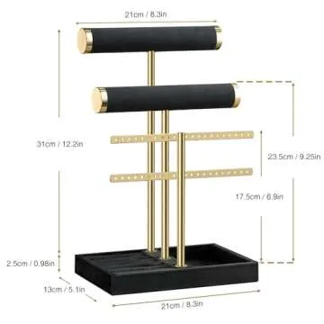 Bussdis 3 Tier Velvet Bracelet Holder Jewelry Organizer