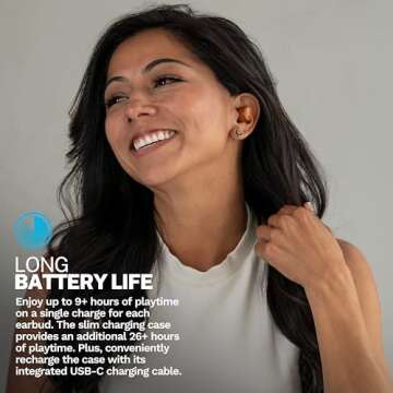 JLab Go Air Tones+ Wireless Earbuds: 35+ Hours Playtime