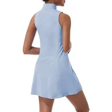 Tennis Dress for Women, Tennis Golf Dresses with Built in Shorts and Pockets for Sleeveless Workout ...
