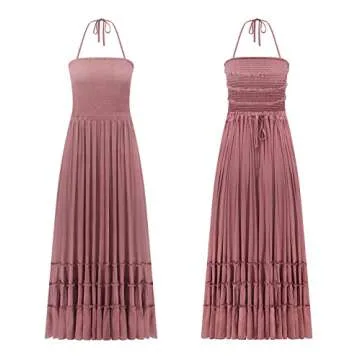 Boho Backless Maxi Dress for Summer Style