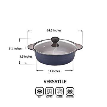 IH Shabu Shabu 28 cm Double Coated Ceramic Stock Pot