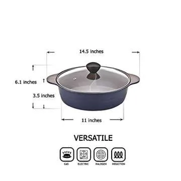 IH Shabu Shabu 28 cm Double Coated Ceramic Stock Pot