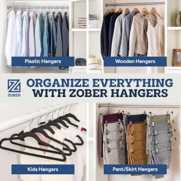 Premium Wooden Hangers - 20 Pack, Heavy Duty and Non Slip