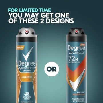 Degree Men Dry Spray Antiperspirant Adventure 3.8 oz Pack of 8
