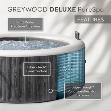 INTEX Greywood Deluxe Inflatable Spa – App Control & LED Light