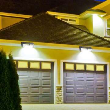 Aootek Solar Lights Outdoor 182 LEDs 2500Lm Solar Motion Sensor Lights IP65 Waterpro of with Wide Anglefor Patio Garden Garage Yard Front Door(2pack)
