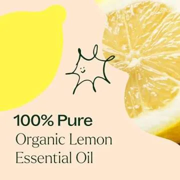 Plant Therapy Organic Lemon Essential Oil 100% Pure, USDA Certified Organic, Undiluted, Natural Aromatherapy, Therapeutic Grade 30 mL (1 oz)