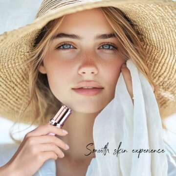 Facial Hair Removal for Women, Portable Women's Face Shaver for Lip, Chin with USB Rechargeable, Mustache Shavers for Womens