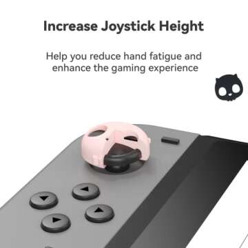 GeekShare Cute Silicone Joy Con Thumb Grip Caps, Joystick Cover Compatible with Switch/OLED/Switch L...