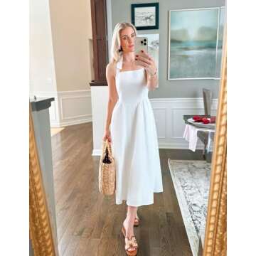 ZESICA Women's Summer Sleeveless Halter Midi Dress - Vacation Ready!