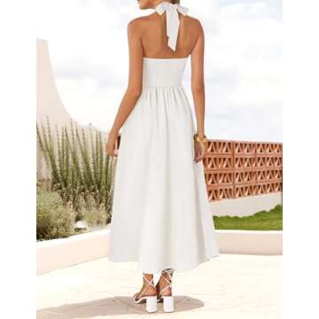 ZESICA Women's Summer Halter Midi Dress for Chic Style