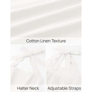 ZESICA Women's Summer Halter Midi Dress for Chic Style