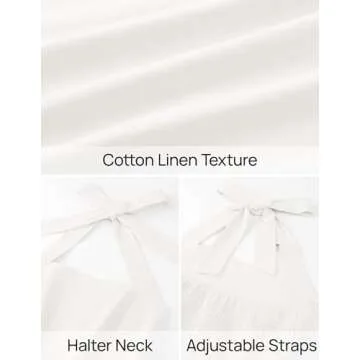 ZESICA Women's Summer Halter Midi Dress for Chic Style